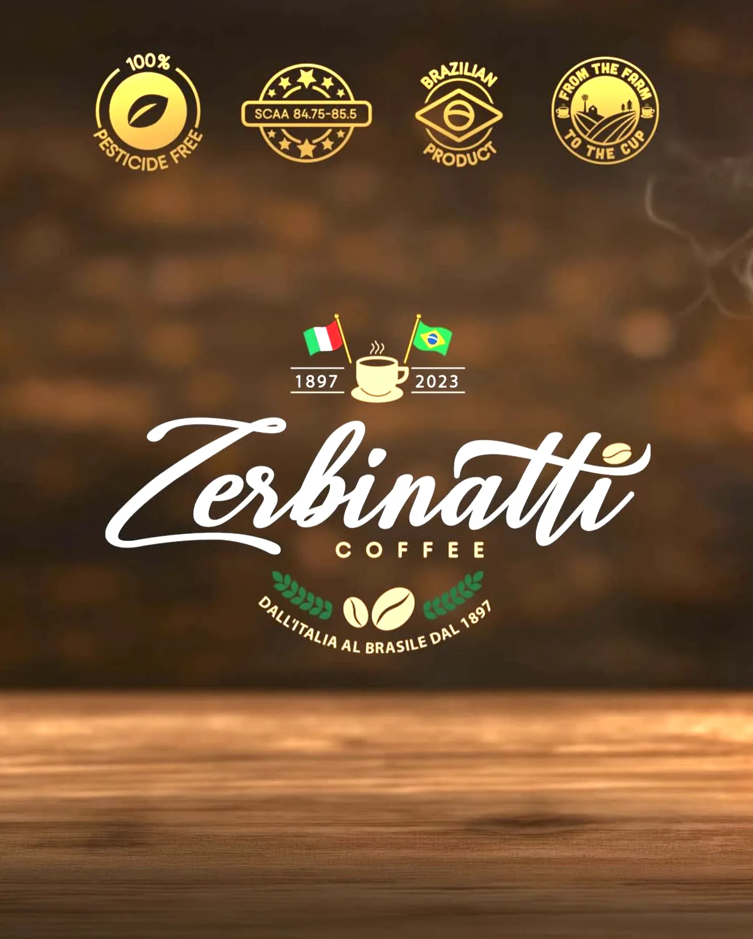 Composição da marca Zerbinatti com selos de qualidade